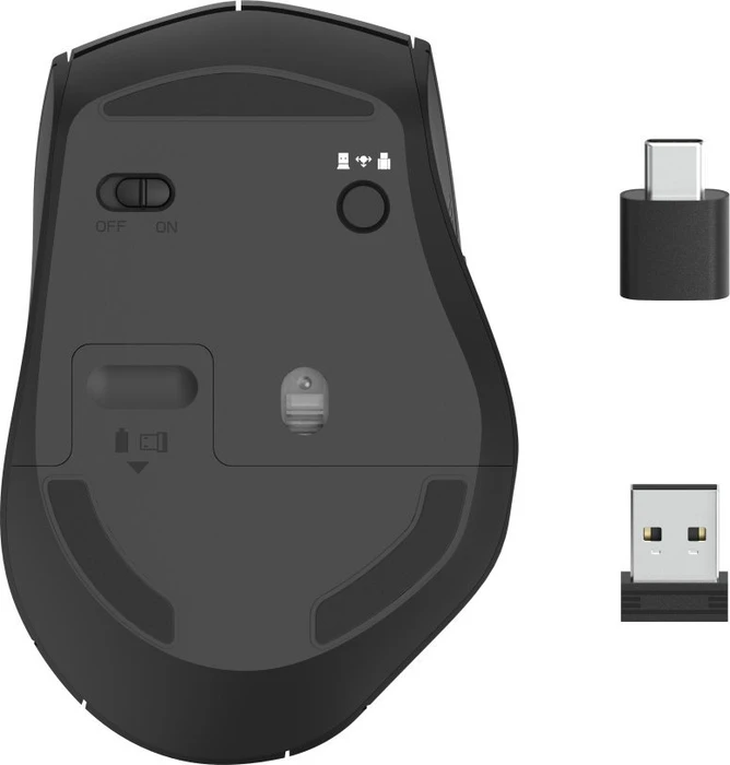 Hama MW-600 Optische Funkmaus Dual-Modus mit USB-C/USB-A schwarz, USB