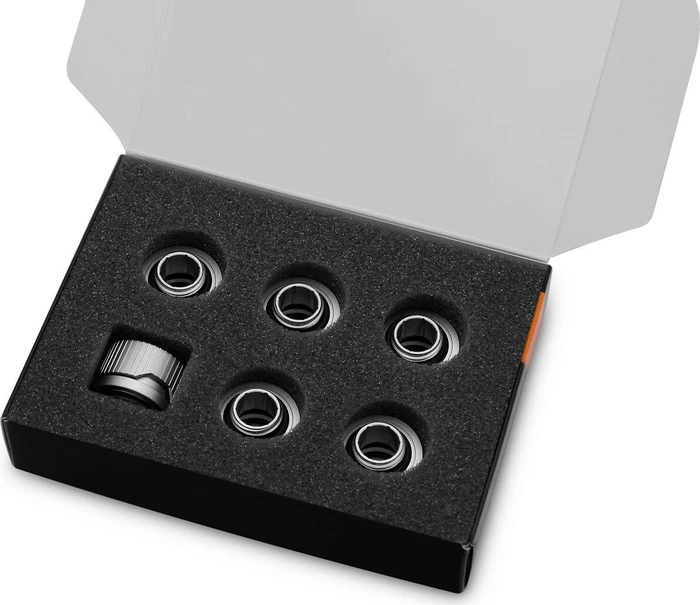 EK Water Blocks Quantum Line EK-Quantum Torque HDC 14 Fitting G1/4" auf 14mm, Satin Titanium, 6er-Pack