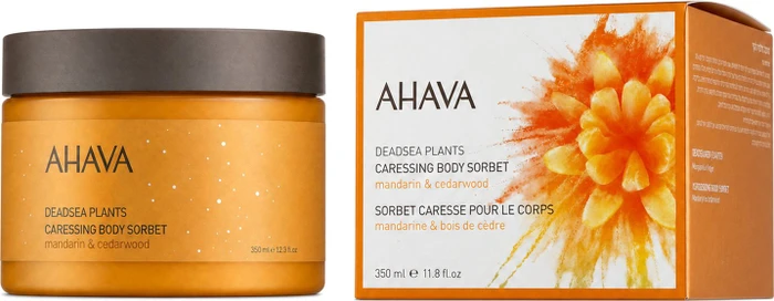 AHAVA Deadsea Mineral Caressing Body Sorbet mandarin & cedarwood Body Lotion, 350ml