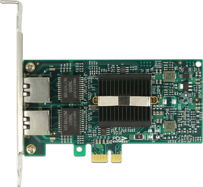 DeLOCK LAN-Adapter, 2x RJ-45, PCIe 2.0 x1