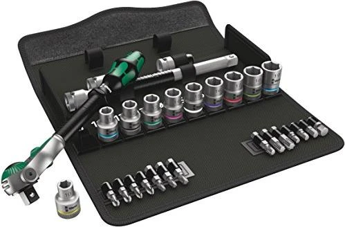 Wera 8100 SC 6 Zyklop Speed Bitset/Steckschlüsselsatz inkl. Tasche, 28-tlg.