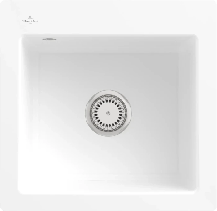 Villeroy & Boch Subway 50 S flat flächenbündig Becken mittig stone white