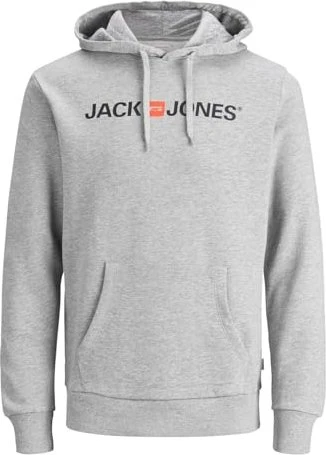 Jack & Jones Logo Hoodie light grey melange (Herren)
