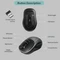 Keychron BM24 Wireless Mouse Metal Gray schwarz/grau, USB/Bluetooth Vorschaubild