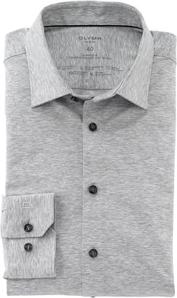 OLYMP No. Six 24/Seven Urban Kent Hemd langarm silbergrau (Herren)