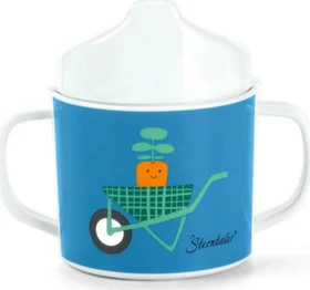 Sterntaler Henkeltasse Trinkbecher mit Trinkaufsatz, 6+M, esel emmilius