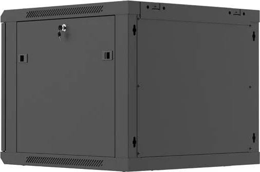 Lanberg WF01 Series 19" Wandschrank 9HE, hängend, Flatpack, Gitternetztür, IP20, RAL 9004, 600mm tief