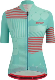 Santini Giada Optic Trikot kurzarm türkis (Damen)