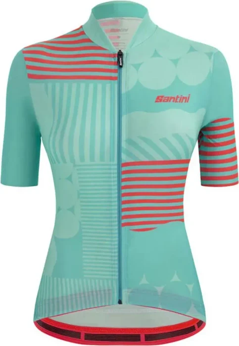 Santini Giada Optic Trikot kurzarm türkis (Damen)
