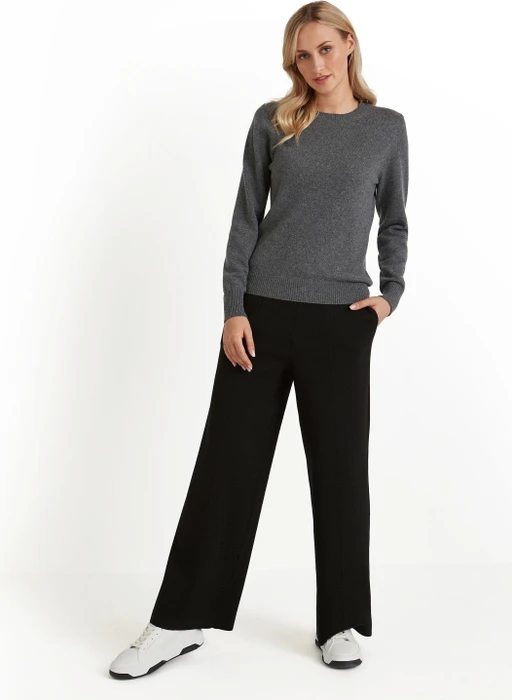 Falke Luxury Rundhals Pullover dark grey-heather (Damen)
