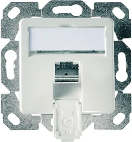 Telegärtner Cat6a Anschlussdose Unterputz alpinweiß, 1x RJ-45
