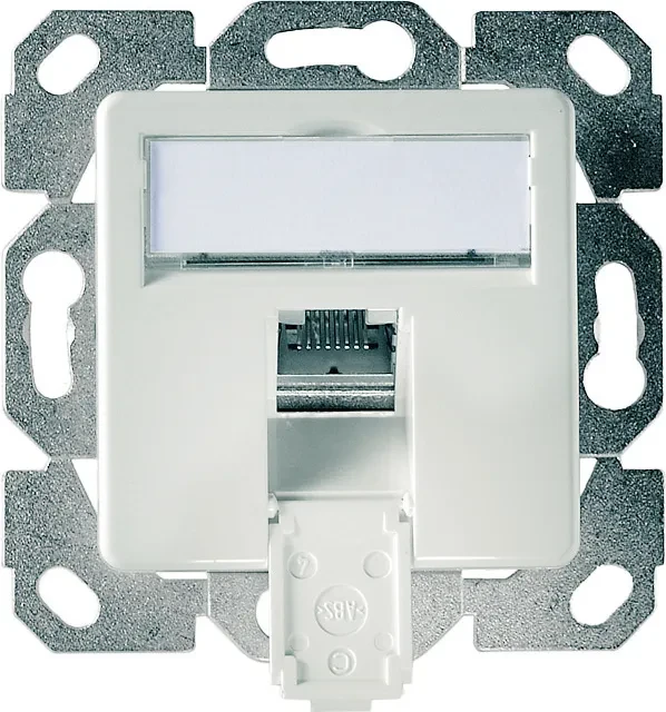 Telegärtner Cat6a Anschlussdose Unterputz alpinweiß, 1x RJ-45