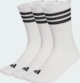 adidas 3-Streifen Cushioned Crew Socken weiß/schwarz, 3 Paare