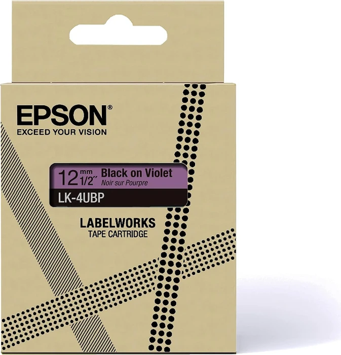 Epson LK-4UBP Beschriftungsband, 12mm, schwarz/violett