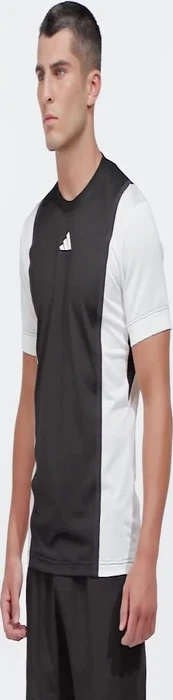 adidas Tennis Heat.RDY Pro FreeLift 3D Rib Funktionsshirt kurzarm schwarz/weiß (Herren)