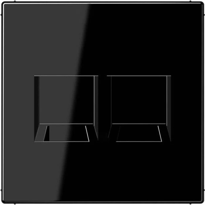 Jung Serie LS Abdeckung für Modular-Jack-Steckbuchsen 2fach, schwarz