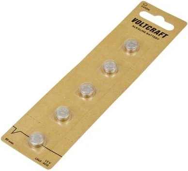 Voltcraft Knopfzelle (LR43/LR1142), 5er-Pack