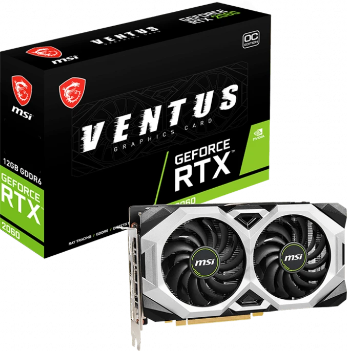 MSI GeForce RTX 2060 Ventus 12G, 12GB GDDR6, HDMI, 3x DP