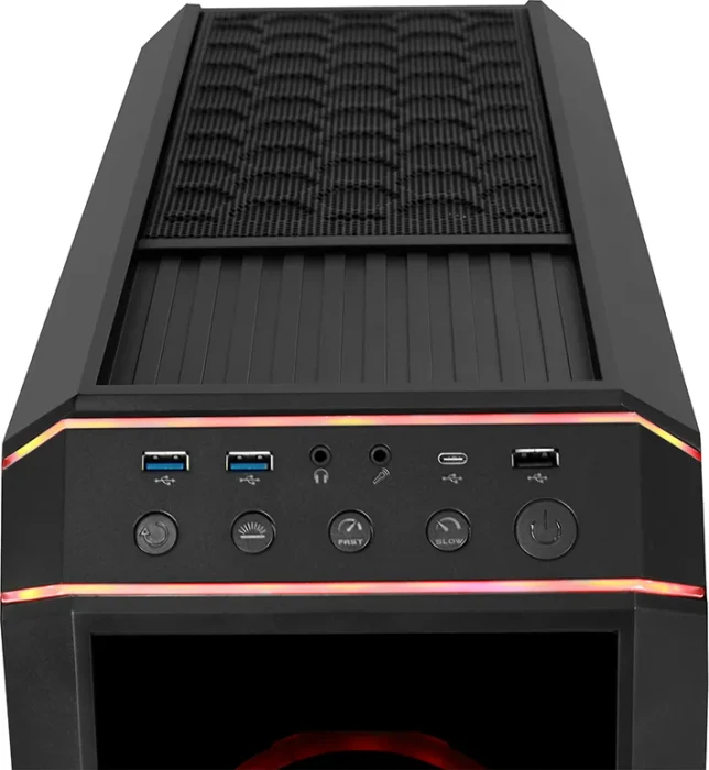 Chieftec Gamer GP-02B Stallion 2, schwarz, USB-C, Glasfenster
