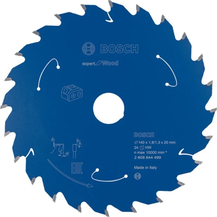 Bosch Professional Expert for Wood Kreissägeblatt 24Z, 140x1.3x20mm, 1 Stück