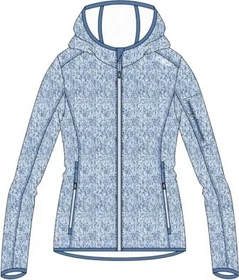 CMP Knit Tech Fleece Mesh Hoody Jacke blau/weiß (Damen)