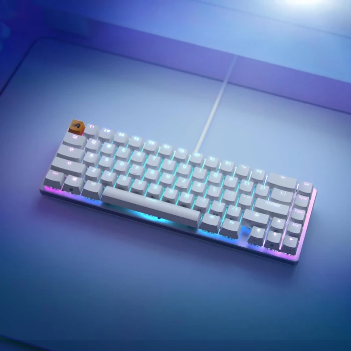Glorious GMMK 2 Compact, 65%, weiß, LEDs RGB, Glorious Fox Linear, USB, UK