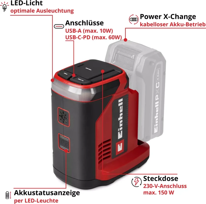 Einhell Classic TC-ES 18/150/1 Li Akku-Energiestation