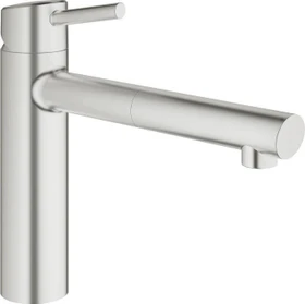 Grohe Concetto mittelhoher Auslauf Mousseur ausziehbar supersteel