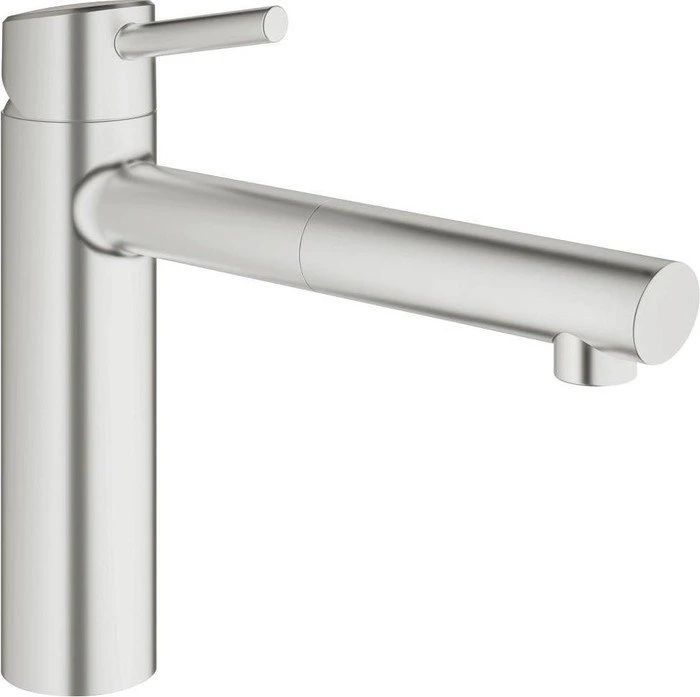 Grohe Concetto mittelhoher Auslauf Mousseur ausziehbar supersteel