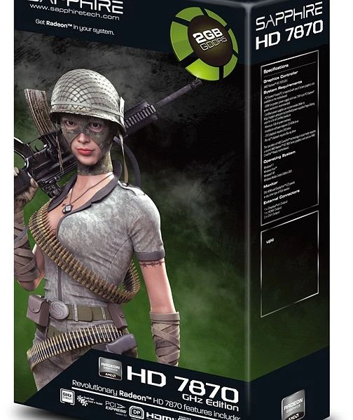Sapphire Radeon HD 7870 GHz Edition, 2GB GDDR5, 2x DVI, HDMI, DP, lite retail