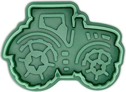 Städter Präge-Ausstecher mit Auswerfer Traktor 6.5cm grün