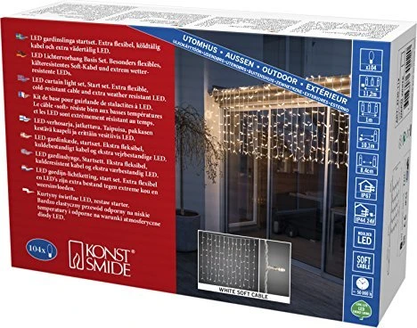 Konstsmide Lichtervorhang LED 104x warmweiß