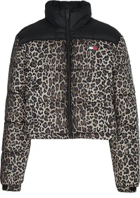Tommy Hilfiger Relaxed Cropped Fit Puffer Leopard Print Jacke leopard aop (Damen)