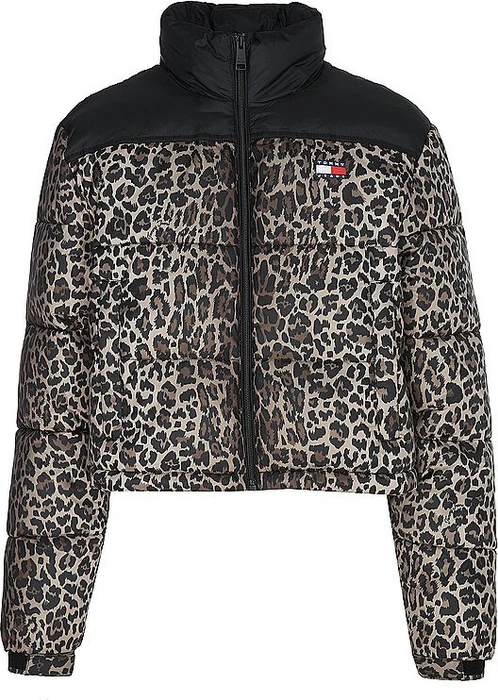Tommy Hilfiger Relaxed Cropped Fit Puffer Leopard Print Jacke leopard aop (Damen)