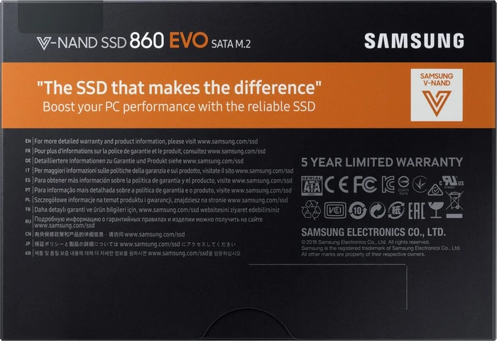 Samsung SSD 860 EVO 2TB, M.2 2280 / B-M-Key / SATA 6Gb/s