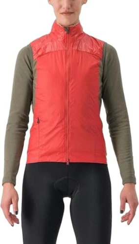 Castelli Unlimited Puffy Fahrradweste mineral red/silver grey (Damen)