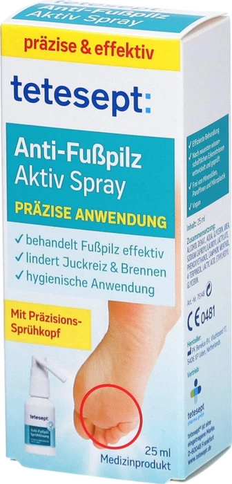 Tetesept Anti-Fußpilz Aktiv Spray, 25ml