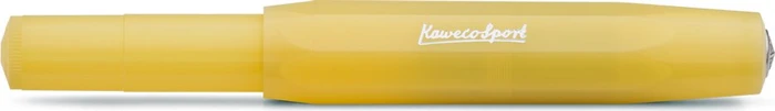 Kaweco Frosted Sport sweet banana transparent, rechte Hand, extra breit