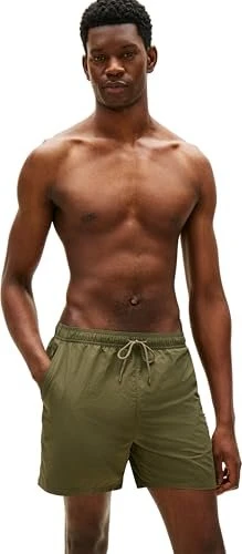 Tommy Hilfiger Original Mid mit Logo Badeshorts platinum olive (Herren)