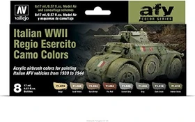 Vallejo Model Air afv Color Series Italian WWII Regio Esercito Camo Colors Farbset, 8-tlg.