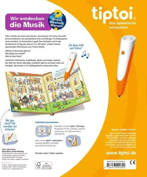 Ravensburger tiptoi Buch: Wieso? Weshalb? Warum?: Wir entdecken die Musik