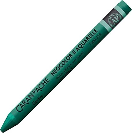 Caran d'Ache Neocolor II Aquarelle Wachskreide, dunkelgrün, 10er-Pack