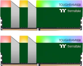 Thermaltake Toughram RGB Memory Racing Green UDIMM 16GB Kit, DDR4-3600, CL18-19-19-39