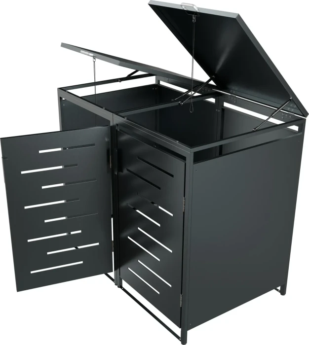 Juskys Metall Mülltonnenbox Arel 2er