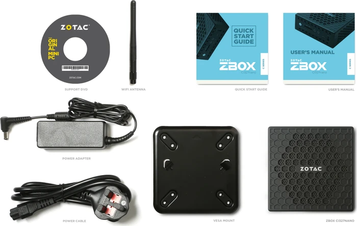 Zotac ZBOX CI327 nano, Celeron N3450, 4GB RAM, 32GB SSD