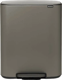 Brabantia Bo Treteimer 2x30l platinum