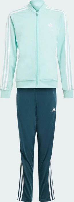 adidas Essentials 3-Streifen Trainingsanzug semi flash aqua/white (Junior)