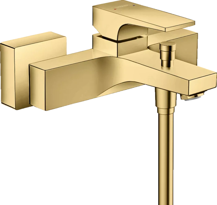Hansgrohe Metropol Einhebel-Wannenmischer Aufputz mit Hebelgriff polished goldoptik