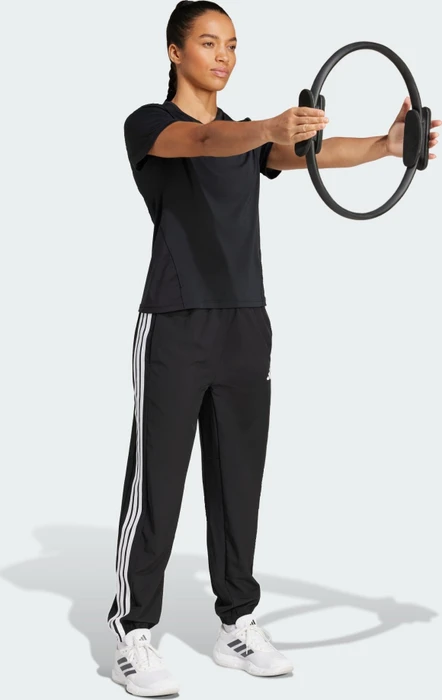 adidas Train Essentials 3-Streifen Woven Trainingshose lang schwarz/weiß (Damen)