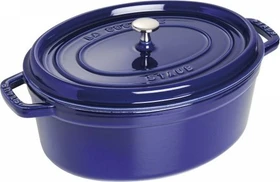 Zwilling Staub Cocotte Schmortopf oval 37.5x31cm 5.5l dunkelblau